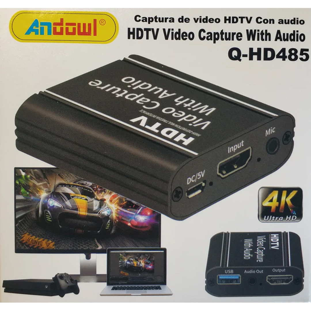 HDTV συσκευή καταγραφής βίντεο και ήχου 4Κ Andowl Q-HD485