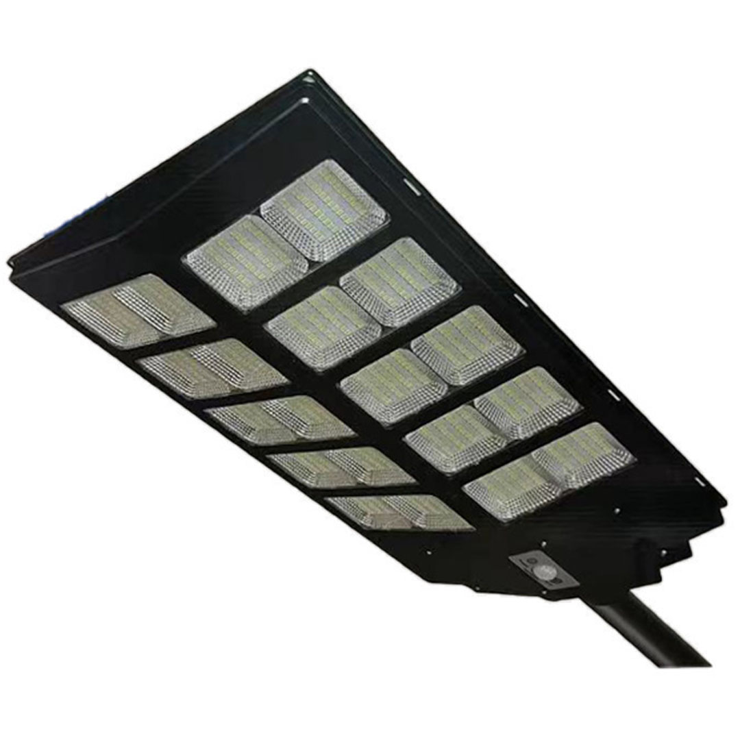 Στεγανό ηλιακό φωτιστικό δρόμου IP65 με ανιχνευτή κίνησης, αισθητήρα φωτός, τηλεχειριστήριο, ψυχρό λευκό φως JORTAN JC-BCGK-1000 μαύρο