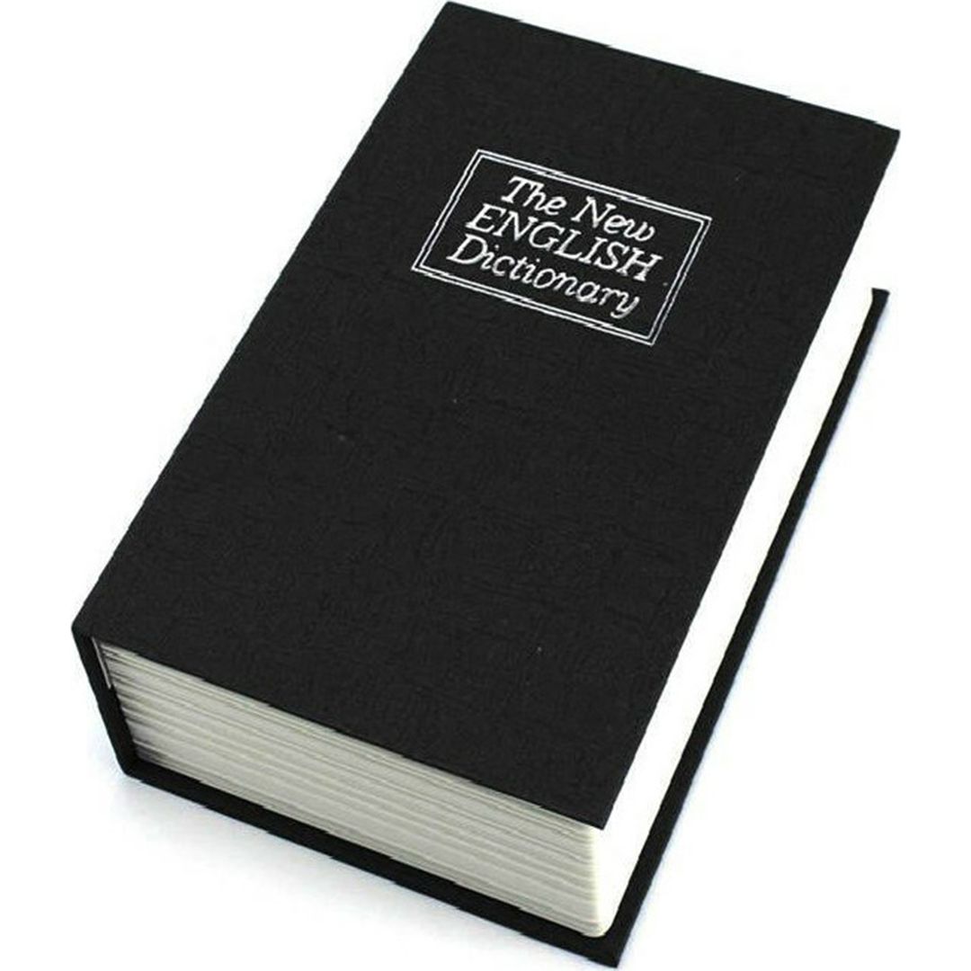 Βιβλίο χρηματοκιβώτιο με κλειδαριά the new english dictionary 24x15,5x5,5cm MOTARRO MI028-3 μαύρο