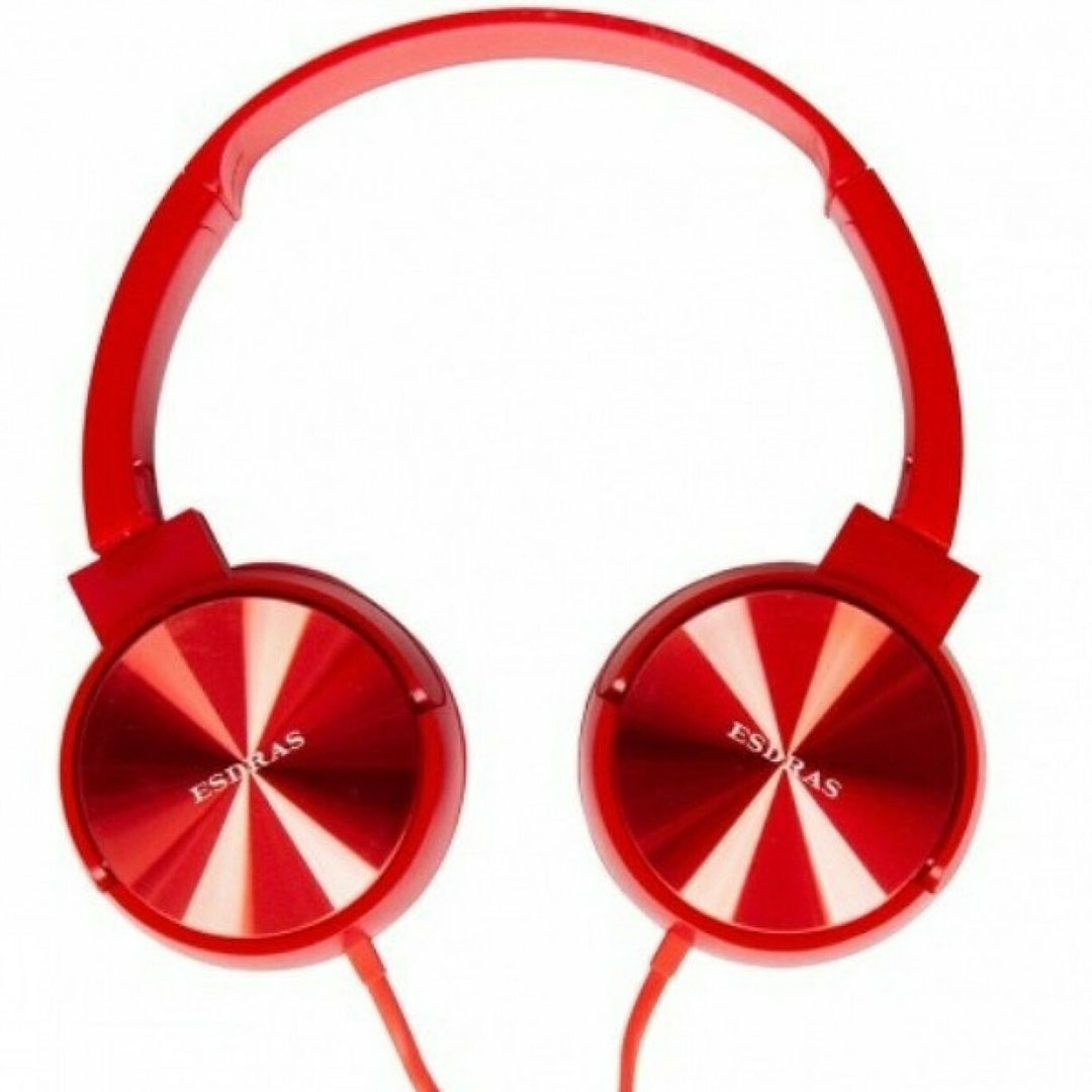 Ενσύρματα on ear ακουστικά ESDRAS BH07 κόκκινα