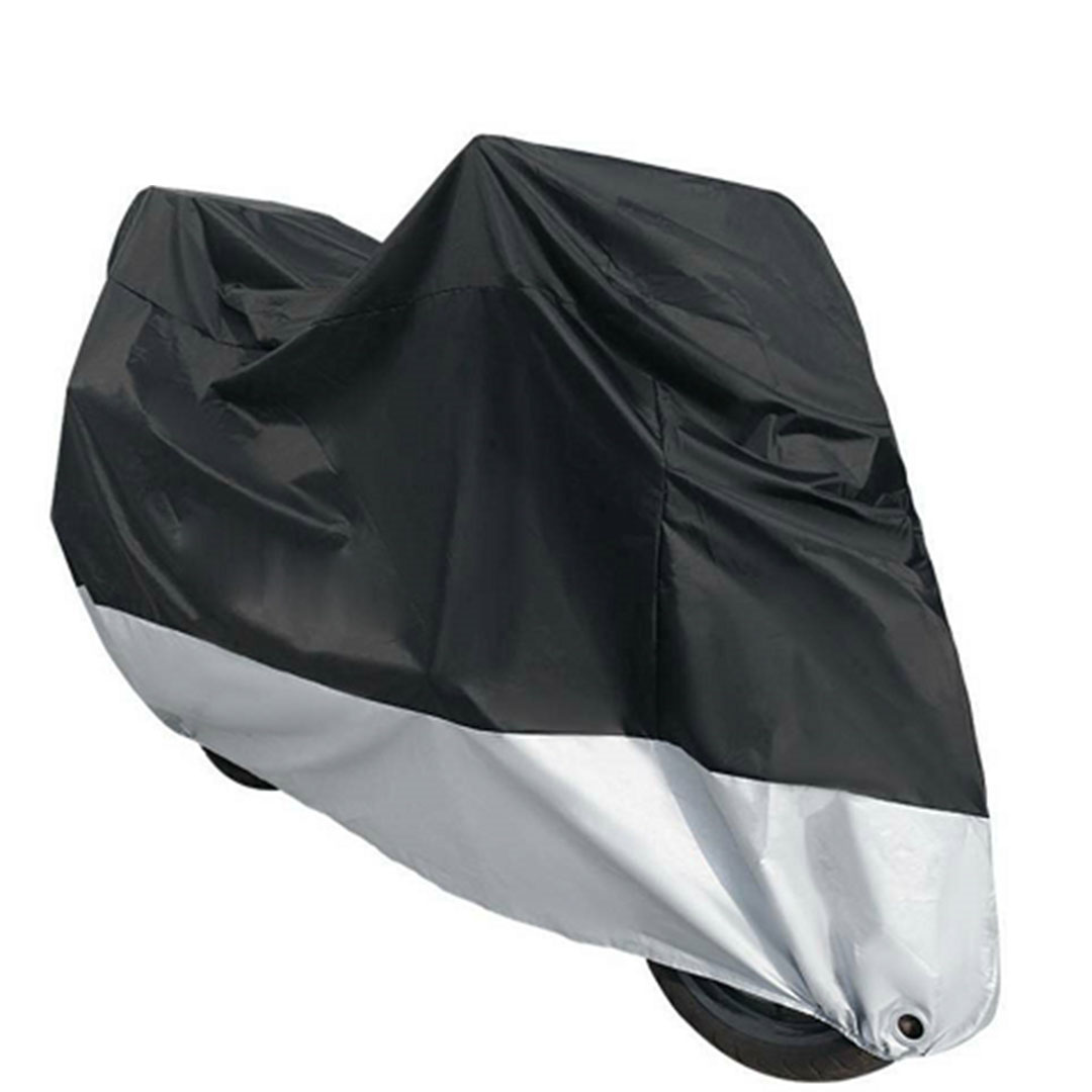 Αδιάβροχη κουκούλα μοτοσυκλέτας L 220x95x110 cm MOTOWOLF μαύρο ασημί