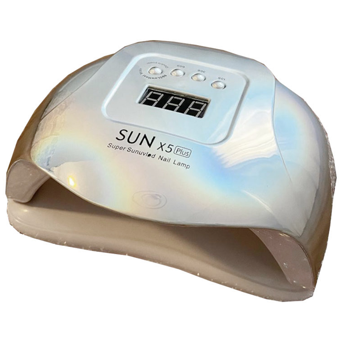 Επαγγελματικό φουρνάκι νυχιών 80W UV Led με ψηφιακή ένδειξη χρόνου SUN X5 plus ασημί