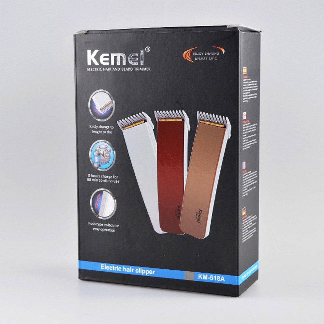 Επαναφορτιζόμενη ξυριστική μηχανή για μαλλιά & γένια KEMEI ΚΜ-518Α