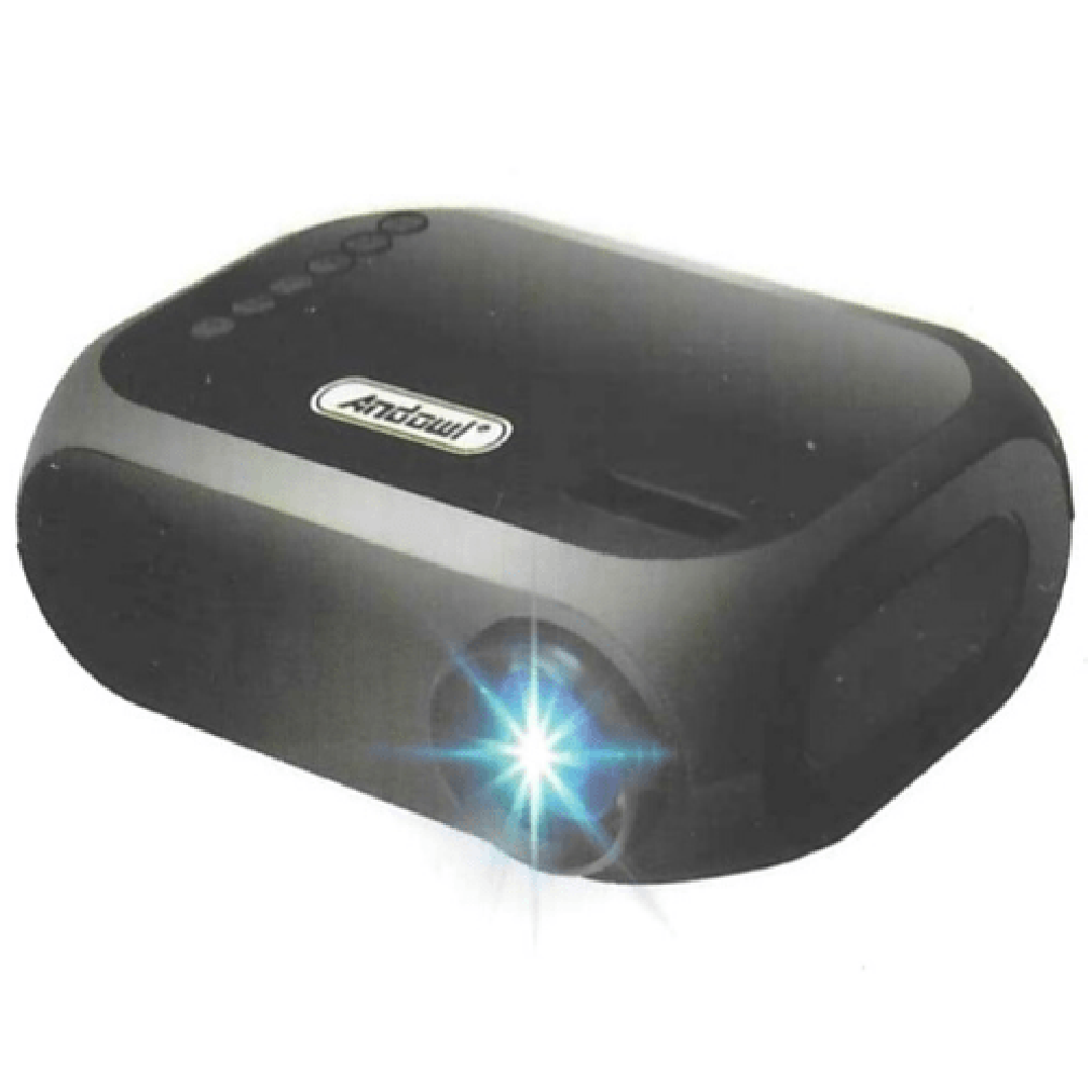 Οικειακός μίνι προτζέκτορας Led 800lumens, 1920×1080 FHD QHD100 HDMI /VGA/USB/AV/SD/ Andowl AUHL-526 σε μαύρο χρώμα