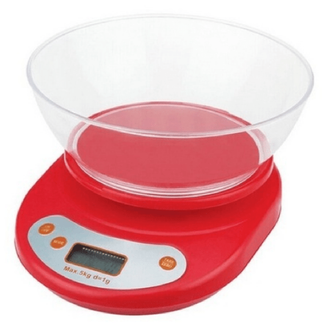 Ψηφιακή ηλεκτρονική ζυγαριά για κουζίνα έως 7 Kg FEILITE KE-1 σε κόκκινο χρώμα