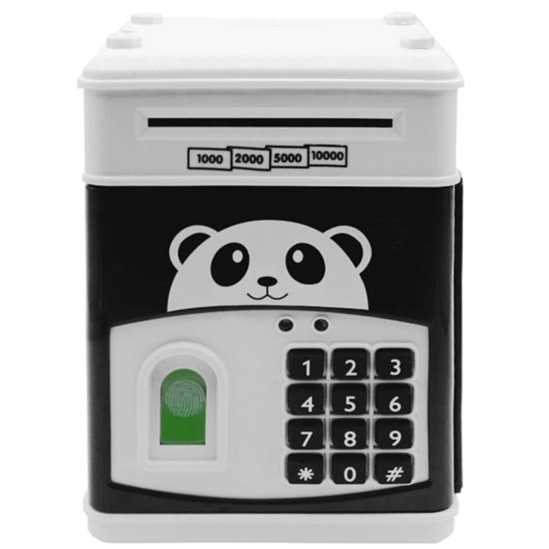 Ηλεκτρικός παιδικός κουμπαράς 13x13x19cm με κωδικό ασφαλείας και δακτυλικό αποτύπωμα cartoon panda