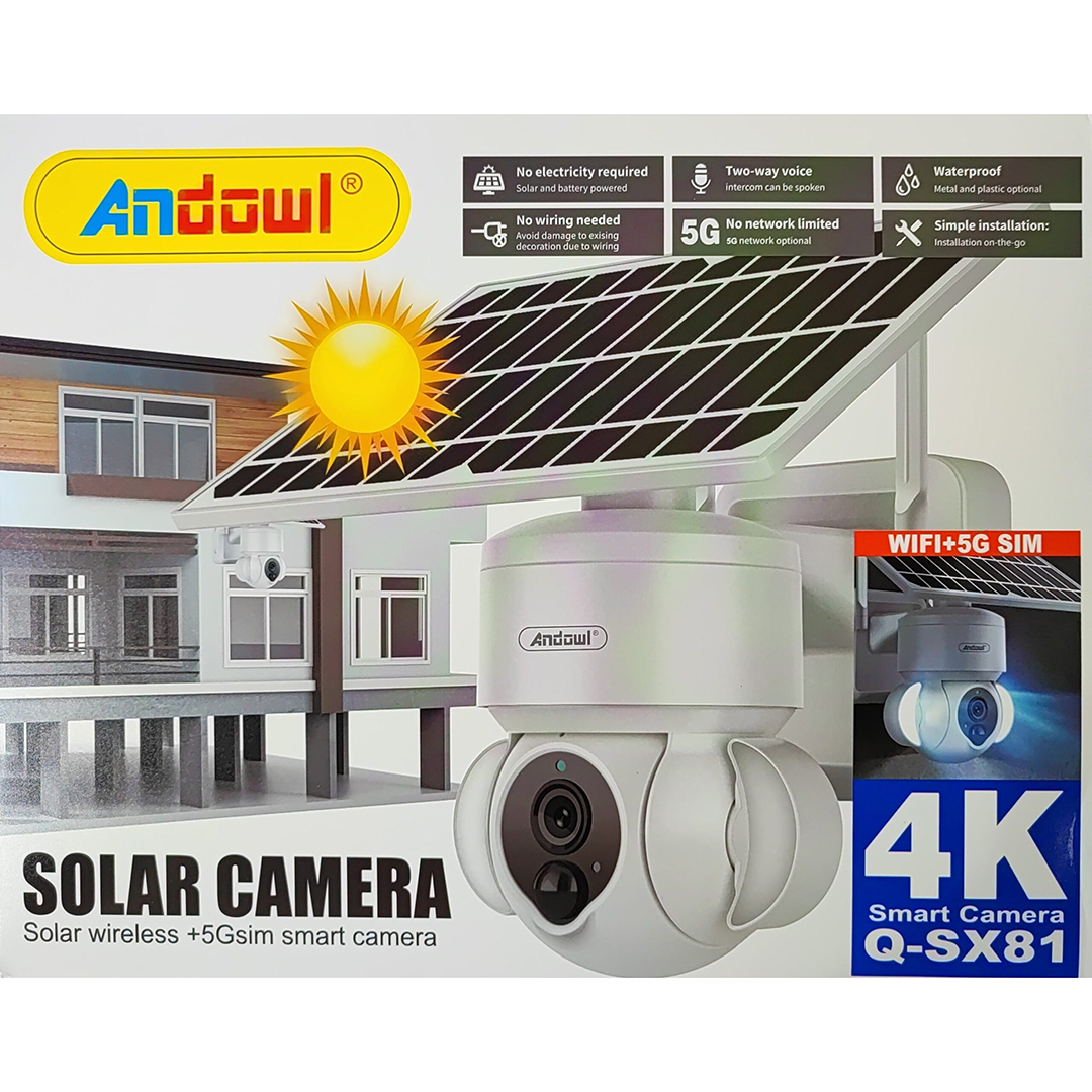 Ηλιακή κάμερα IP 4K 4G Wifi Wireless Outdoor Andowl Q-SX81