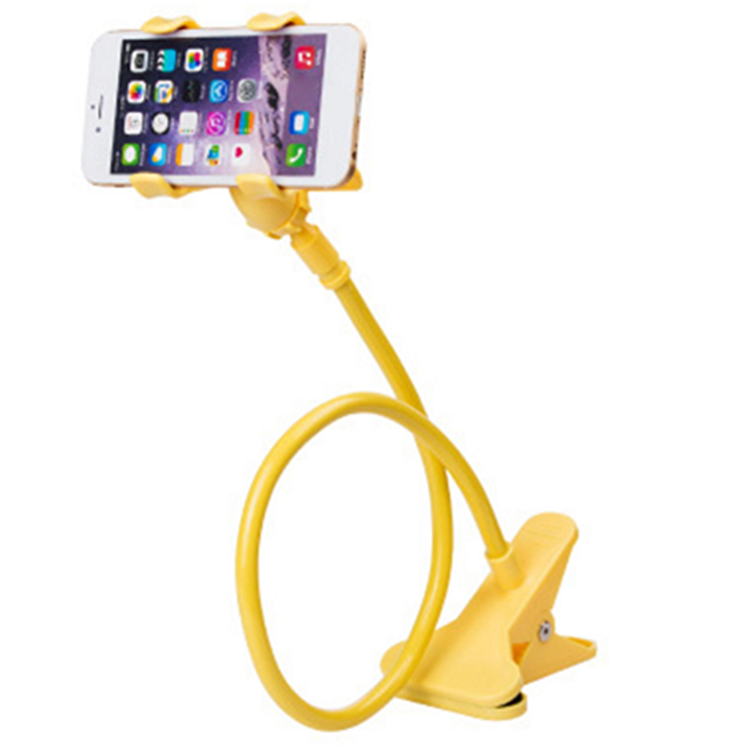 Βάση στήριξης κινητού για γραφείο lazy bracket με κλιπ κίτρινο