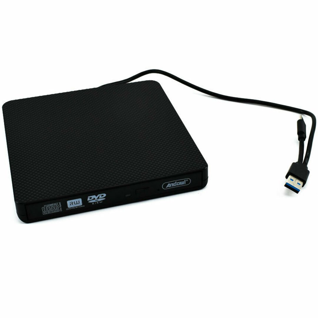 Εξωτερικός οδηγός εγγραφής/ανάγνωσης DVD/CD για desktop / laptop Andowl Q-GF300 μαύρο
