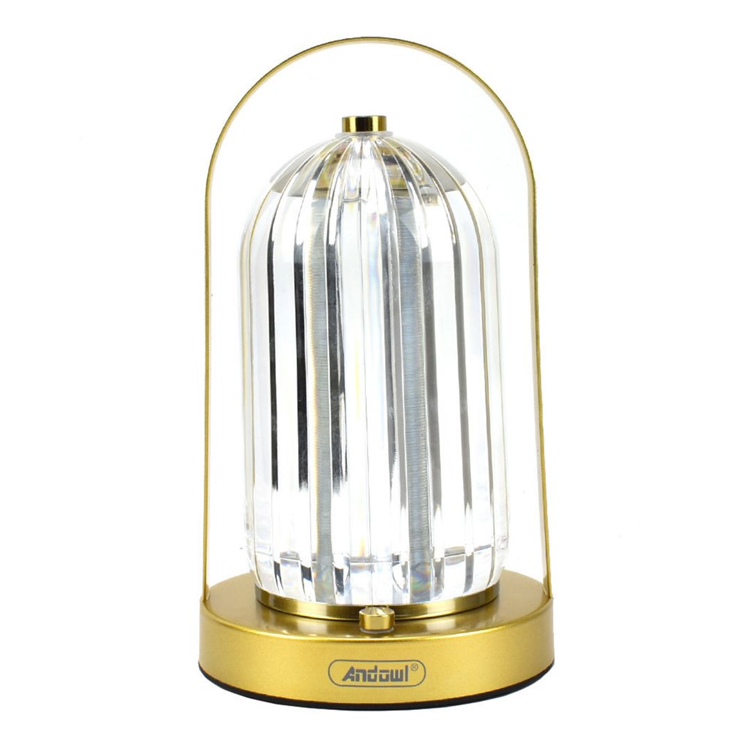 Επιτραπέζιο διακοσμητικό φωτιστικό LED μπαταρίας Andowl Q-LED33 χρυσό