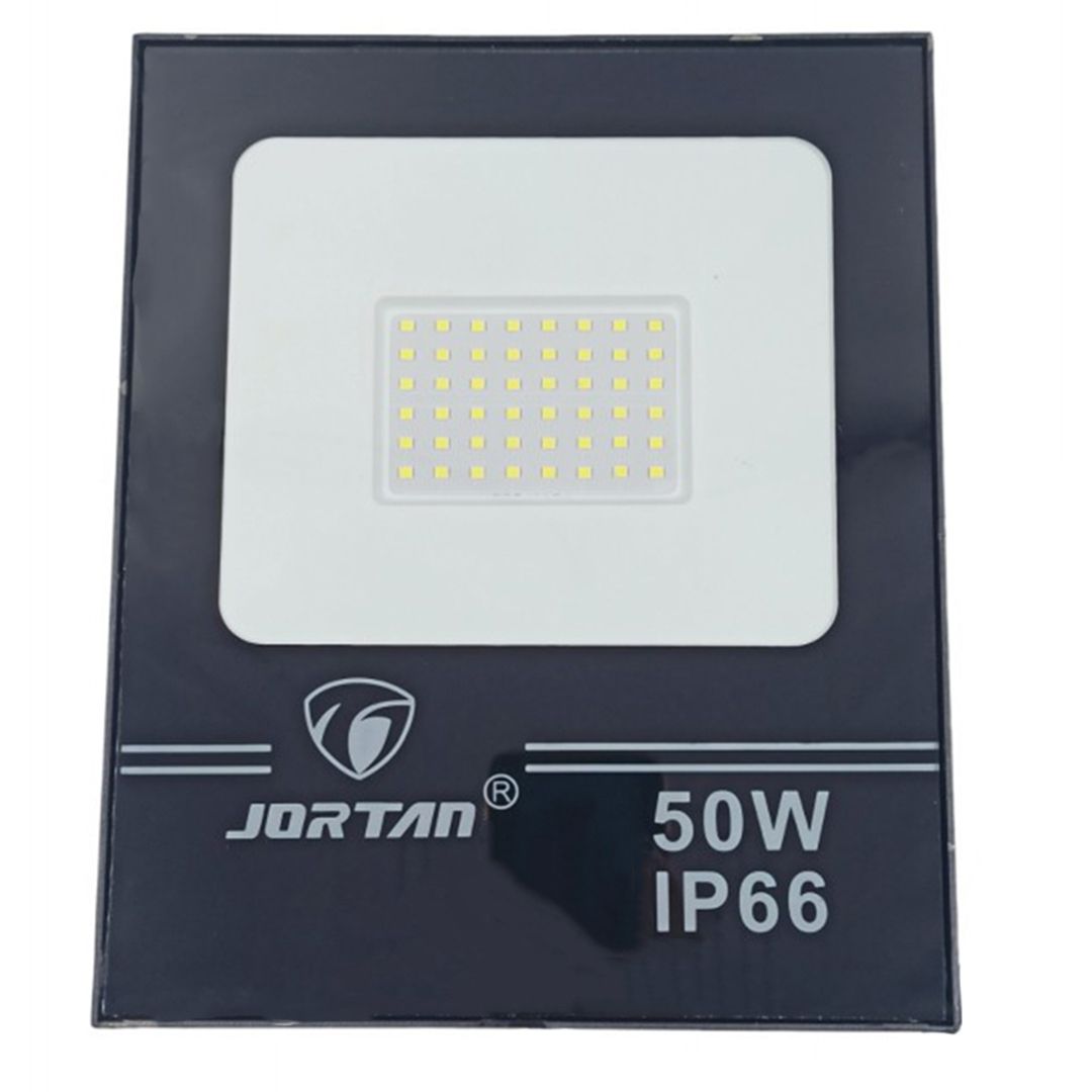 Στεγανός Προβολέας IP66 Ισχύος 50W με Ψυχρό Λευκό Φως σε Μαύρο χρώμα JORTAN TP50W