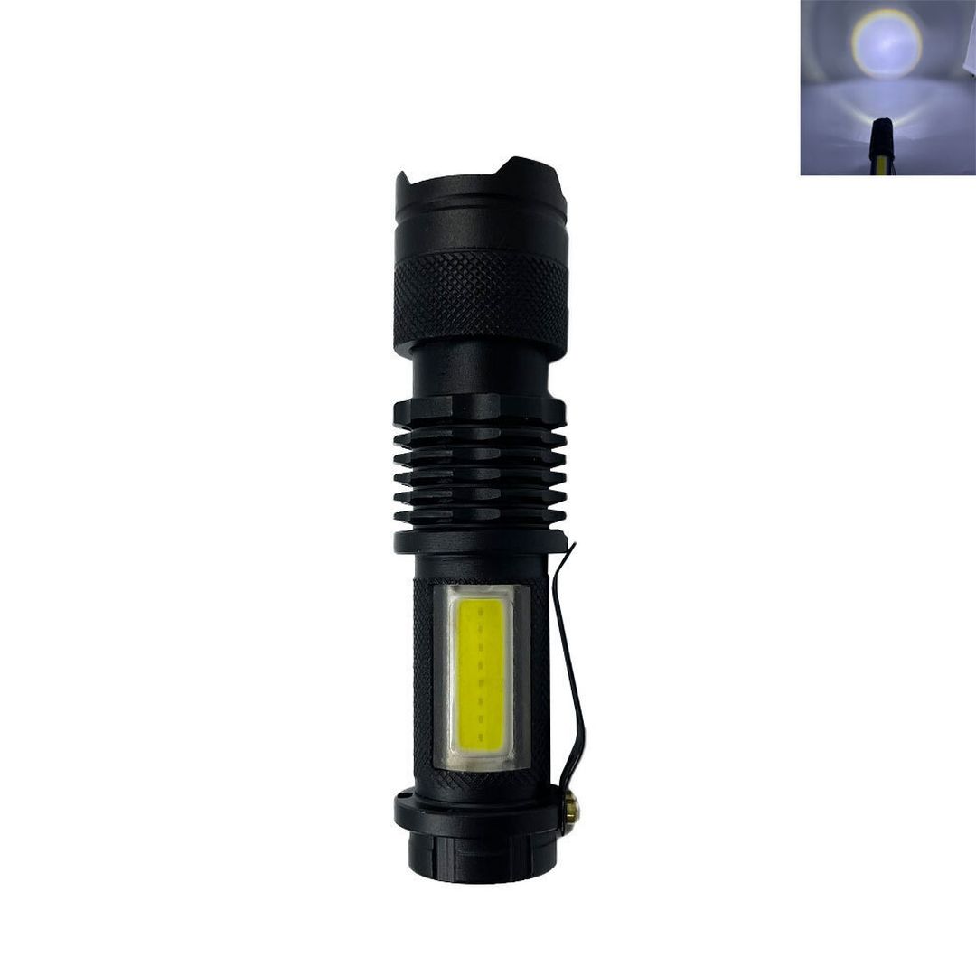 Επαναφορτιζόμενος Φακός LED Αδιάβροχος Διπλής Λειτουργίας με Μέγιστη Φωτεινότητα 800lm 100176