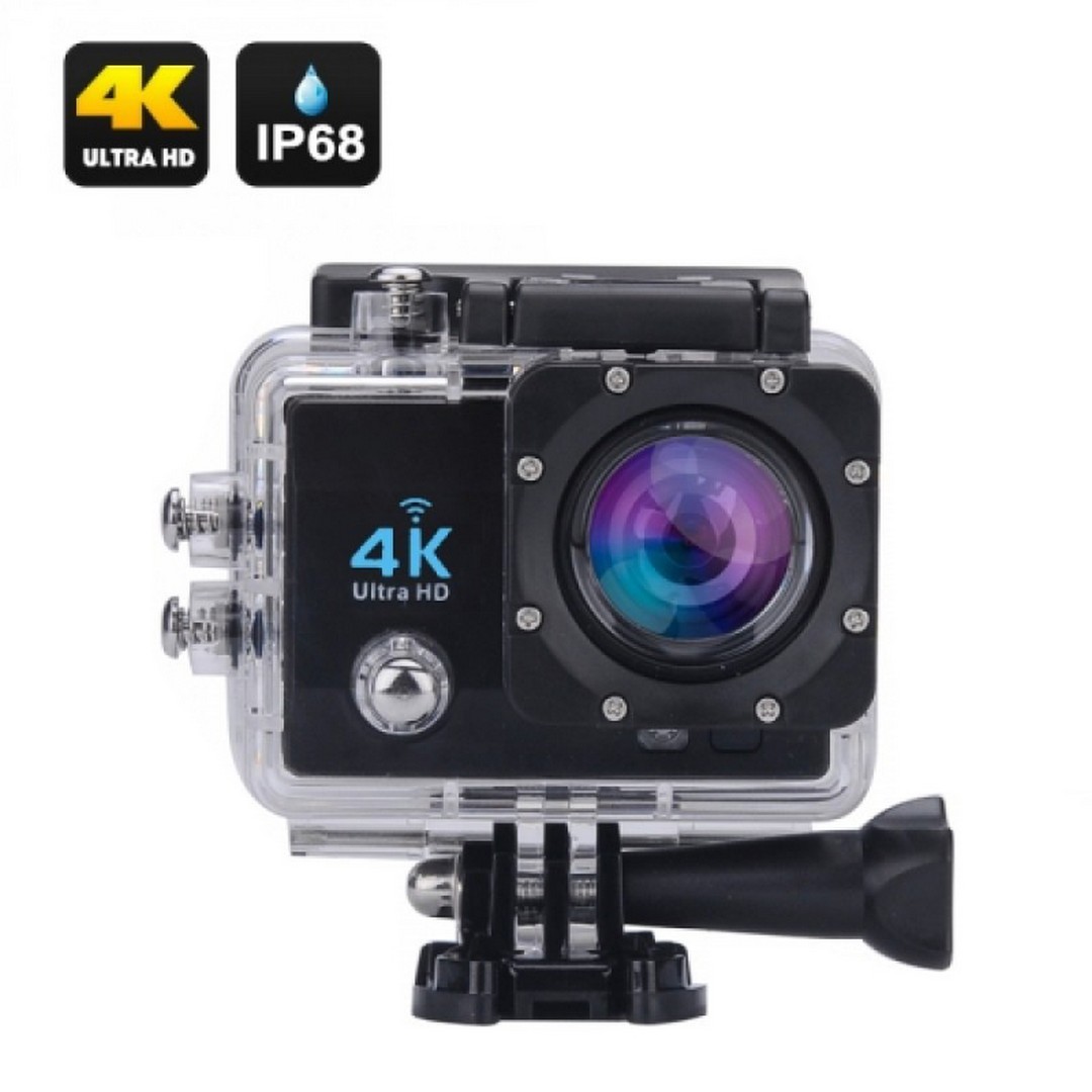 Action camera ultra HD 4K Waterproof μαύρη