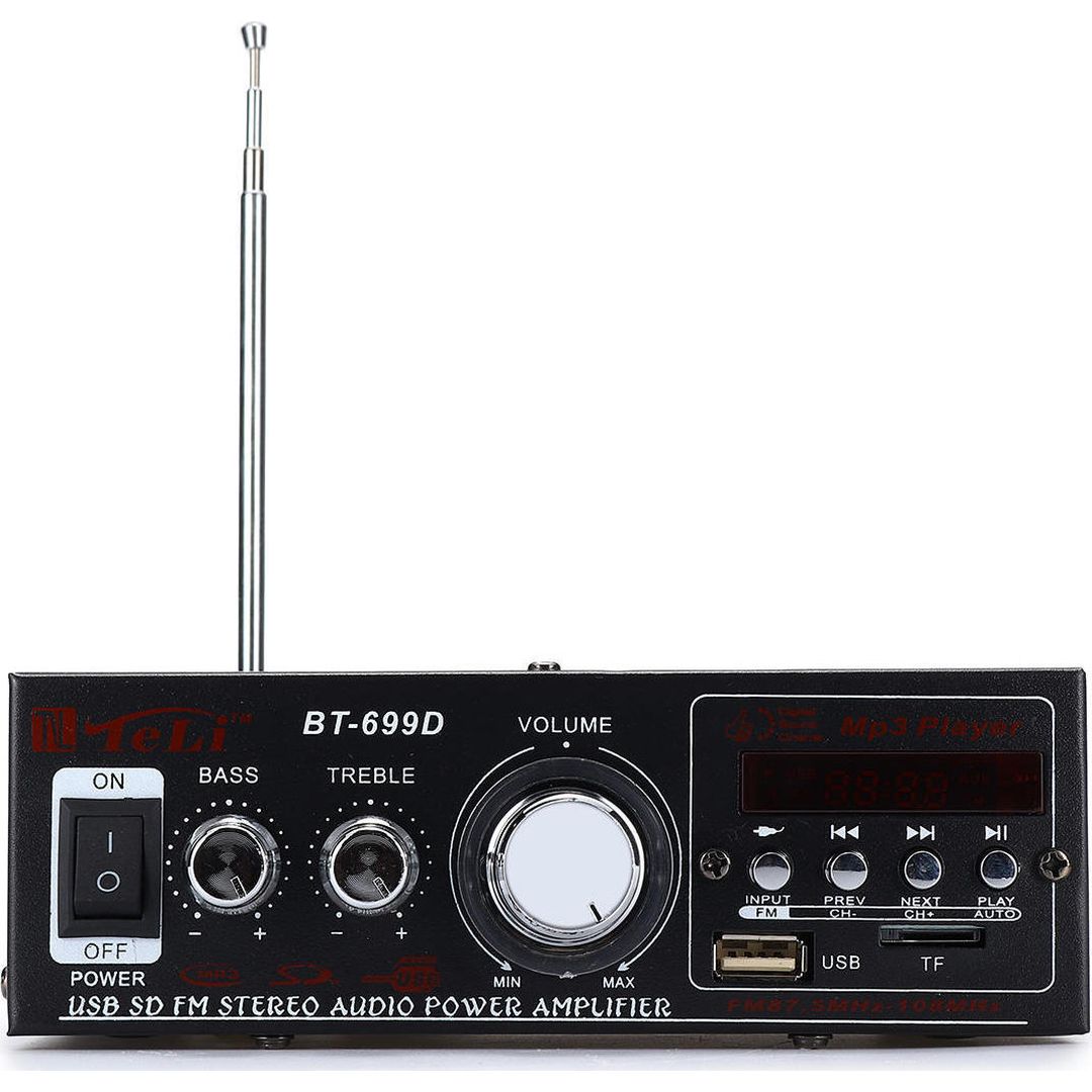 Ενισχυτής με λειτουργία Karaoke BT-699D σε Μαύρο Χρώμα