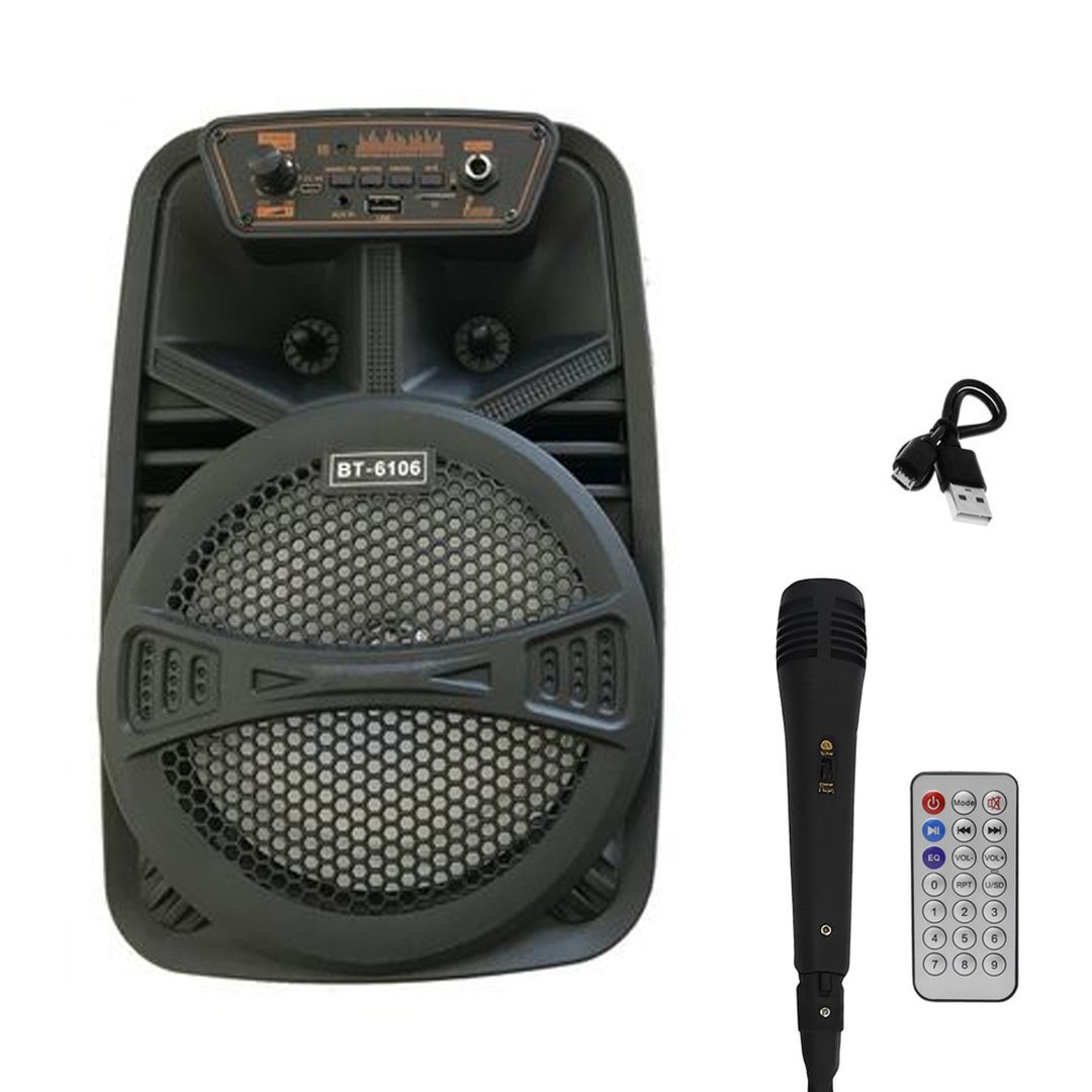 Σύστημα Karaoke με Ενσύρματo Μικρόφωνo BT-6106 σε Μαύρο Χρώμα