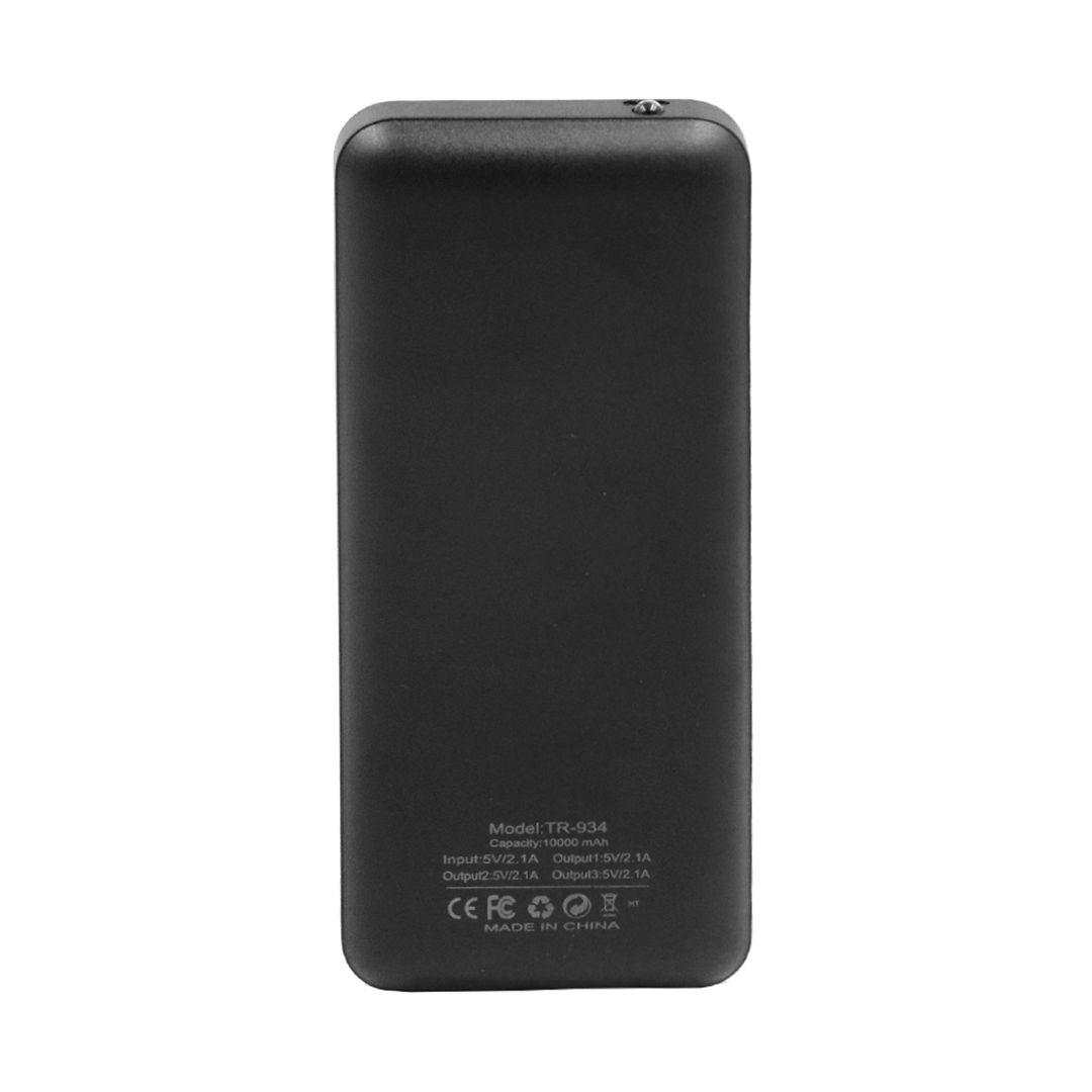 TR-934 Power Bank 10000mAh με 3 Θύρες USB-A Μαύρο
