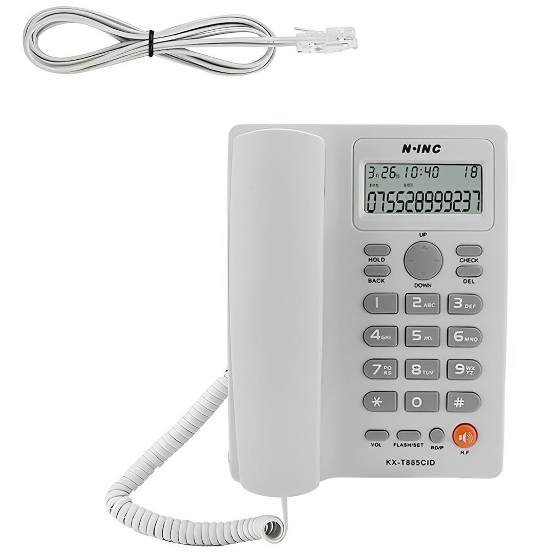 KX-T885CID Ενσύρματο Τηλέφωνο Γραφείου Λευκό