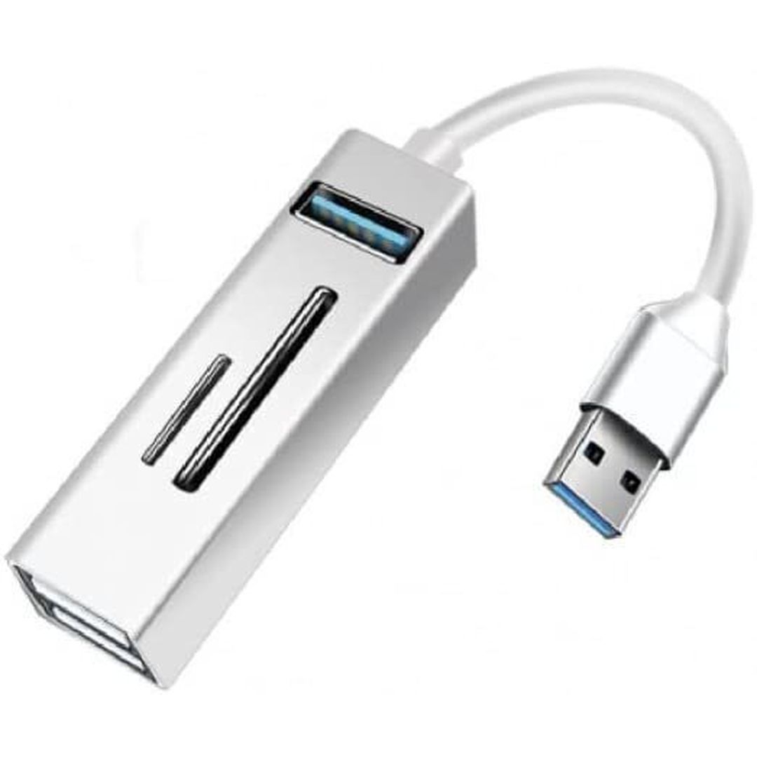 Andowl Q-HU803 USB 3.0 Hub 3 Θυρών με σύνδεση USB-A Ασημί