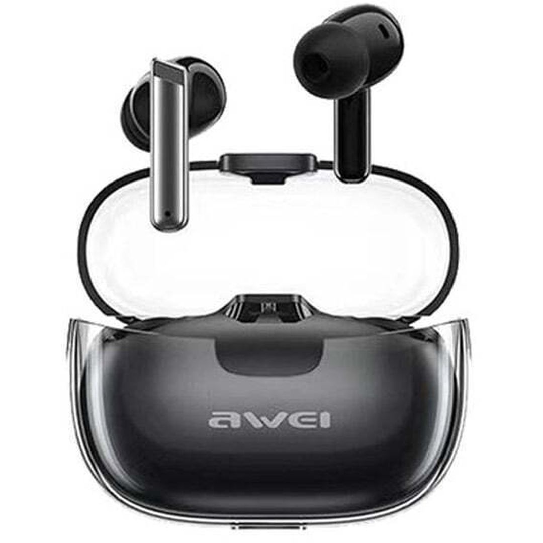 Awei T52 In-ear Bluetooth Handsfree Ακουστικά με Θήκη Φόρτισης Μαύρα