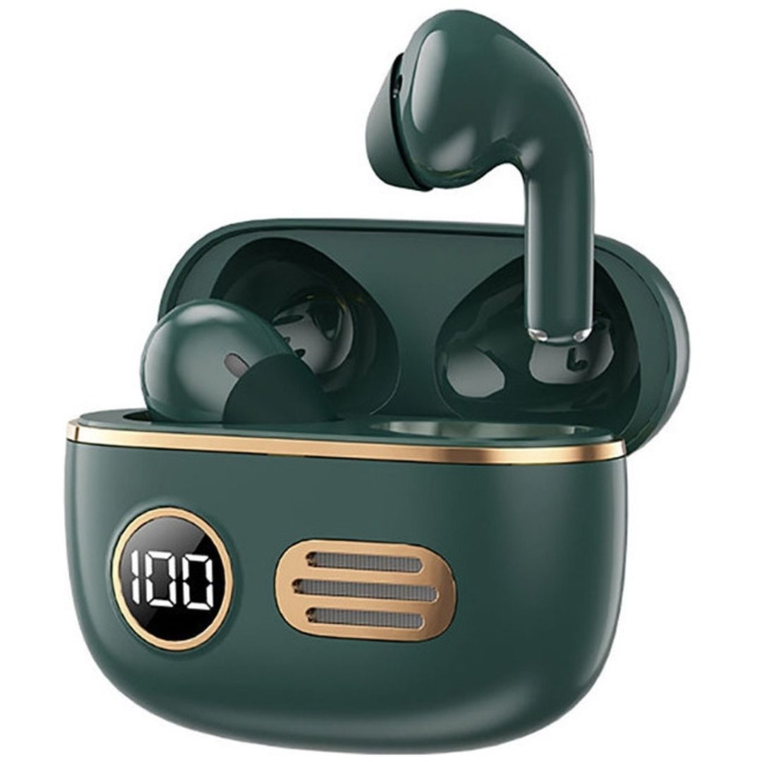 Remax TWS-39 Retro In-ear Bluetooth Handsfree Ακουστικά με Θήκη Φόρτισης Πράσινα