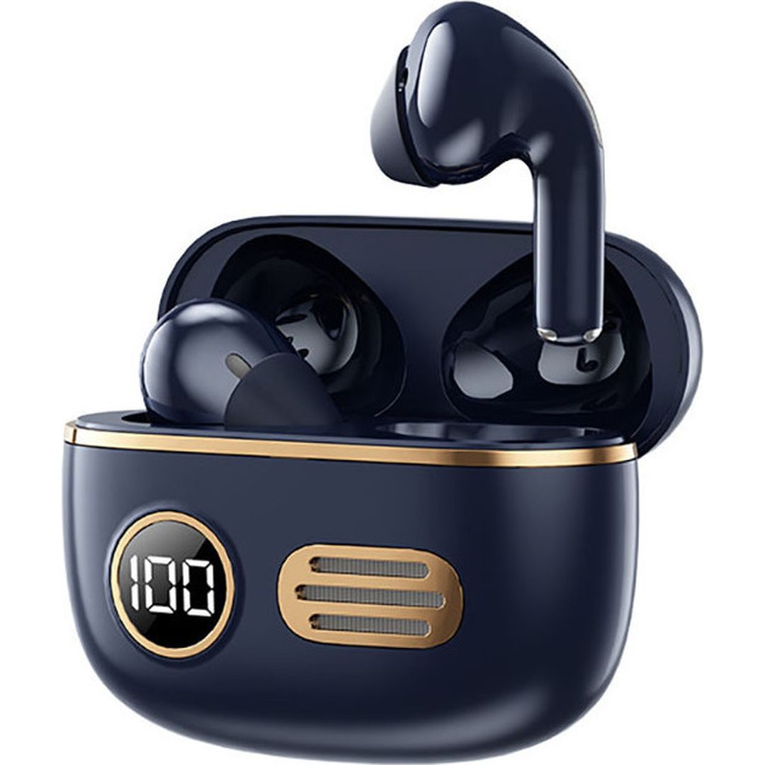 Remax TWS-39 Retro In-ear Bluetooth Handsfree Ακουστικά με Θήκη Φόρτισης Μπλε