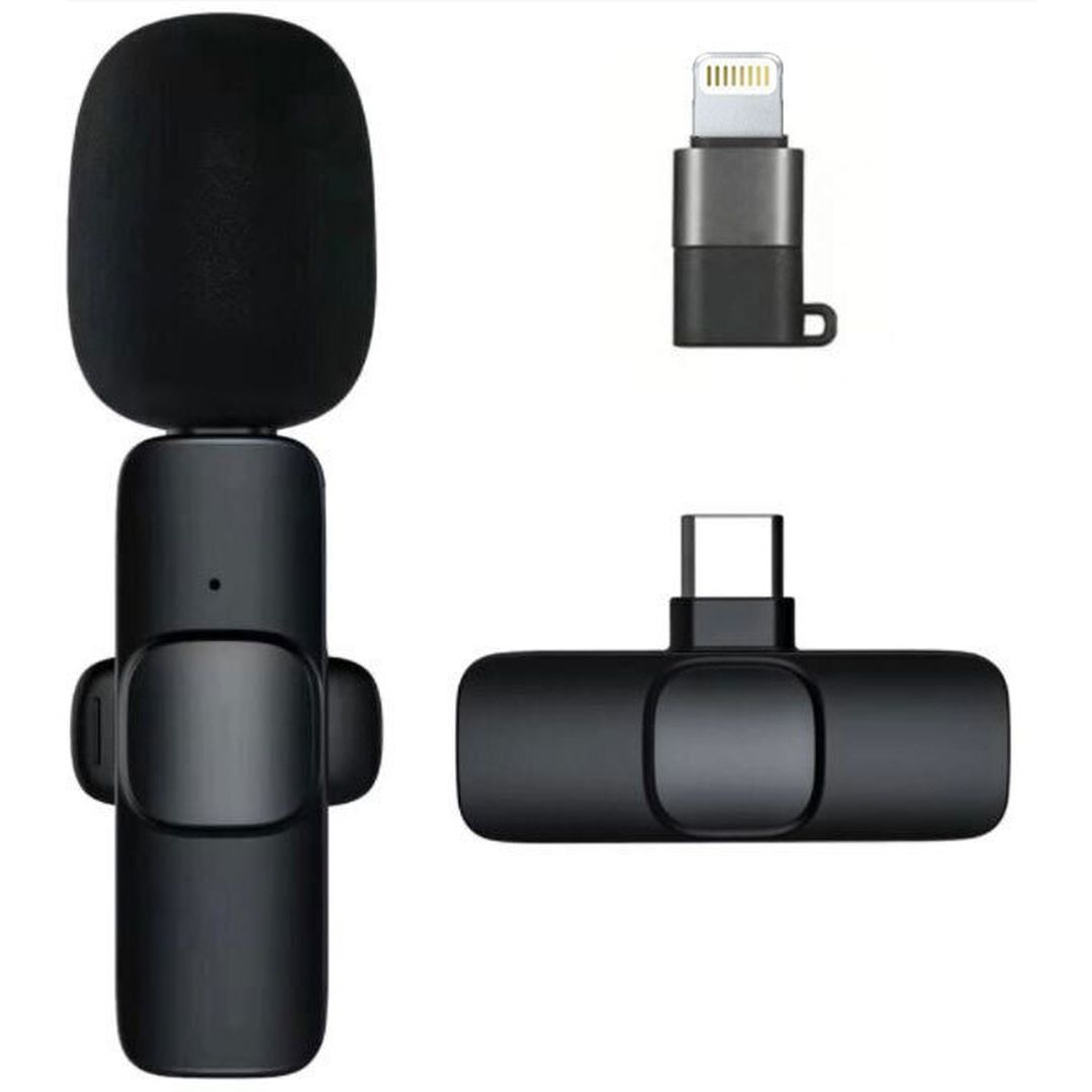 K8 Μικρόφωνο Κινητού για USB-C / iPhone σε Μαύρο χρώμα