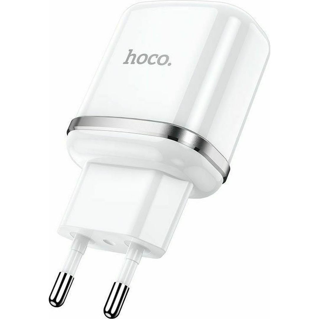 Hoco Φορτιστής Χωρίς Καλώδιο με 2 Θύρες USB-A 12W Λευκός (N4 Aspiring)