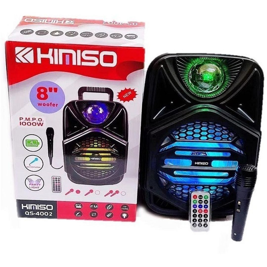 Kimiso Σύστημα Karaoke με Ενσύρματo Μικρόφωνo QS-4002 σε Μαύρο Χρώμα