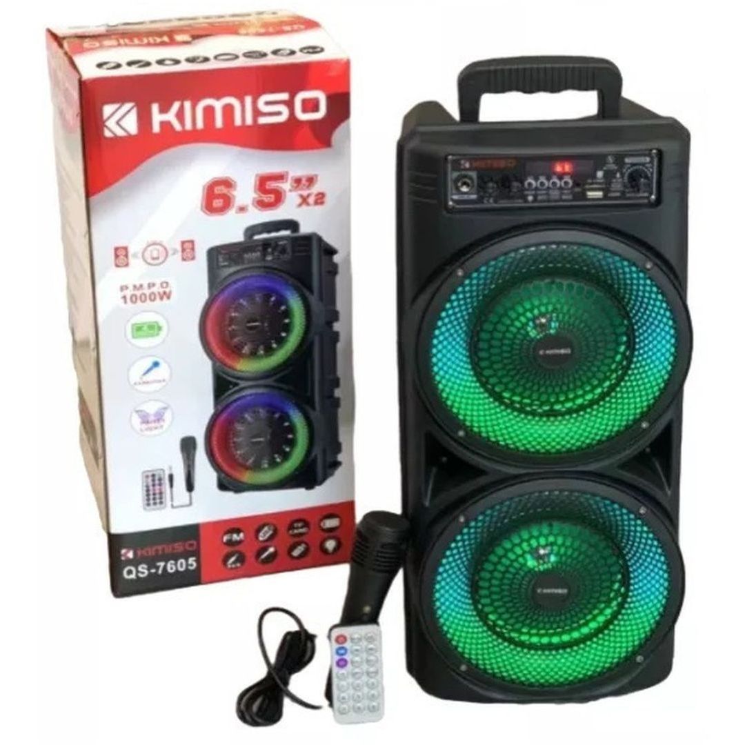 Kimiso Σύστημα Karaoke με Ενσύρματo Μικρόφωνo QS-7605 σε Μαύρο Χρώμα