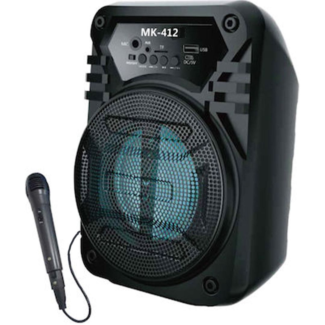 Σύστημα Karaoke με Ενσύρματo Μικρόφωνo CMiK MK-412 σε Μαύρο Χρώμα
