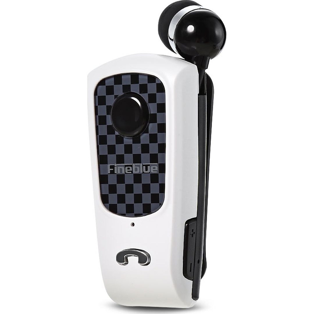 Fineblue F Plus In-ear Bluetooth Handsfree Ακουστικό Πέτου Λευκό