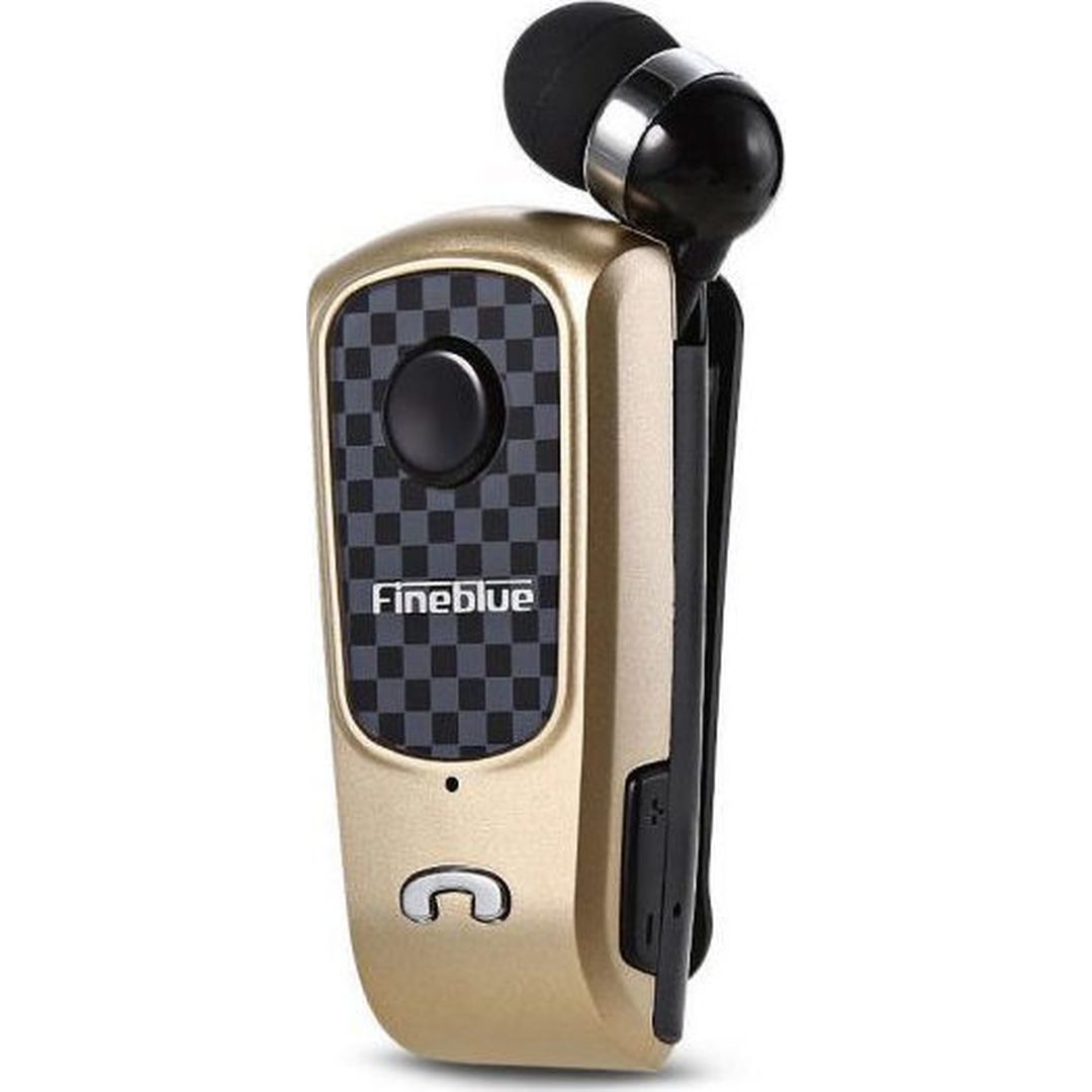Fineblue F Plus In-ear Bluetooth Handsfree Ακουστικό Πέτου Χρυσό