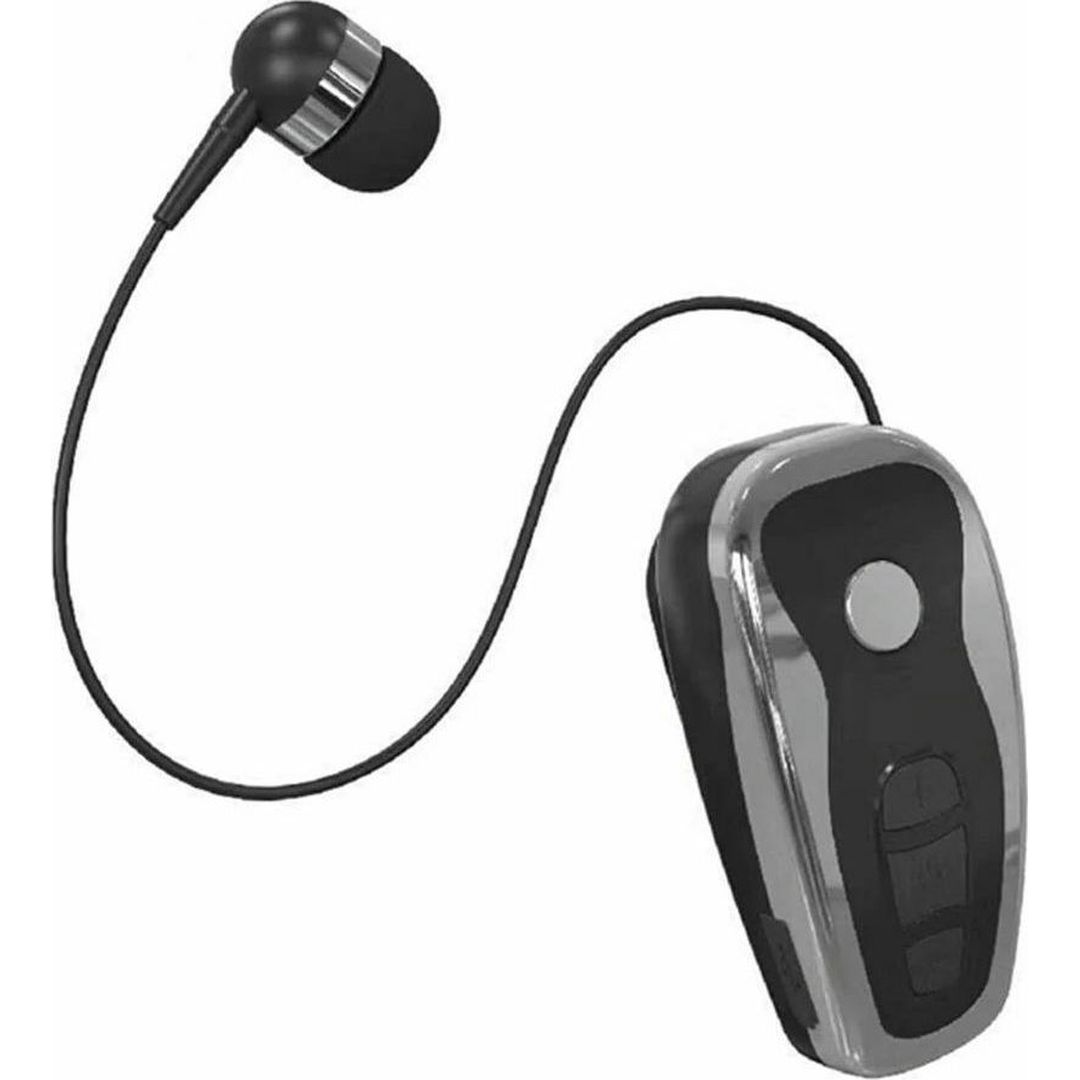 KTR-Q7 In-ear Bluetooth Handsfree Ακουστικό Πέτου Ασημί
