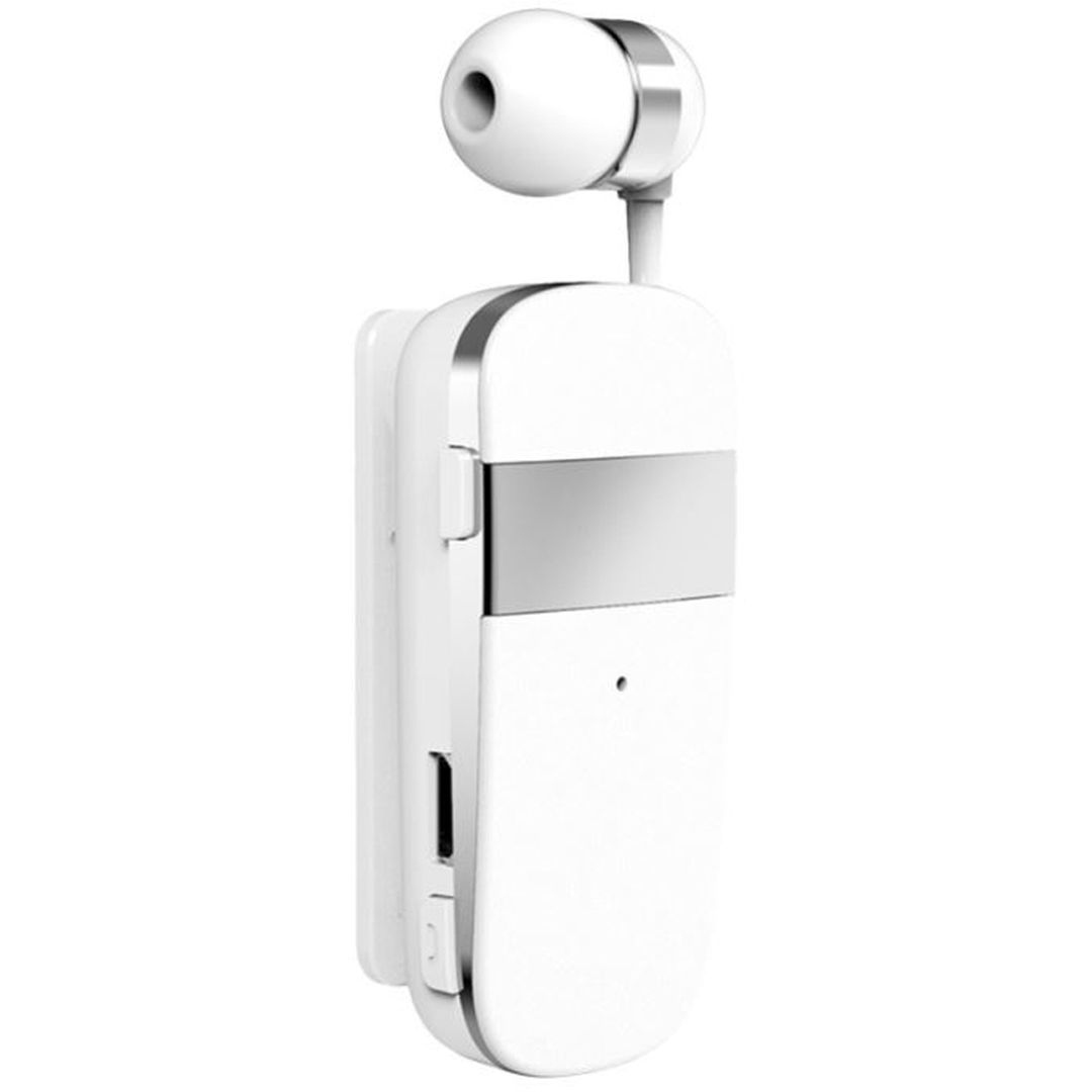 Fineblue K53 In-ear Bluetooth Handsfree Ακουστικό Πέτου Λευκό