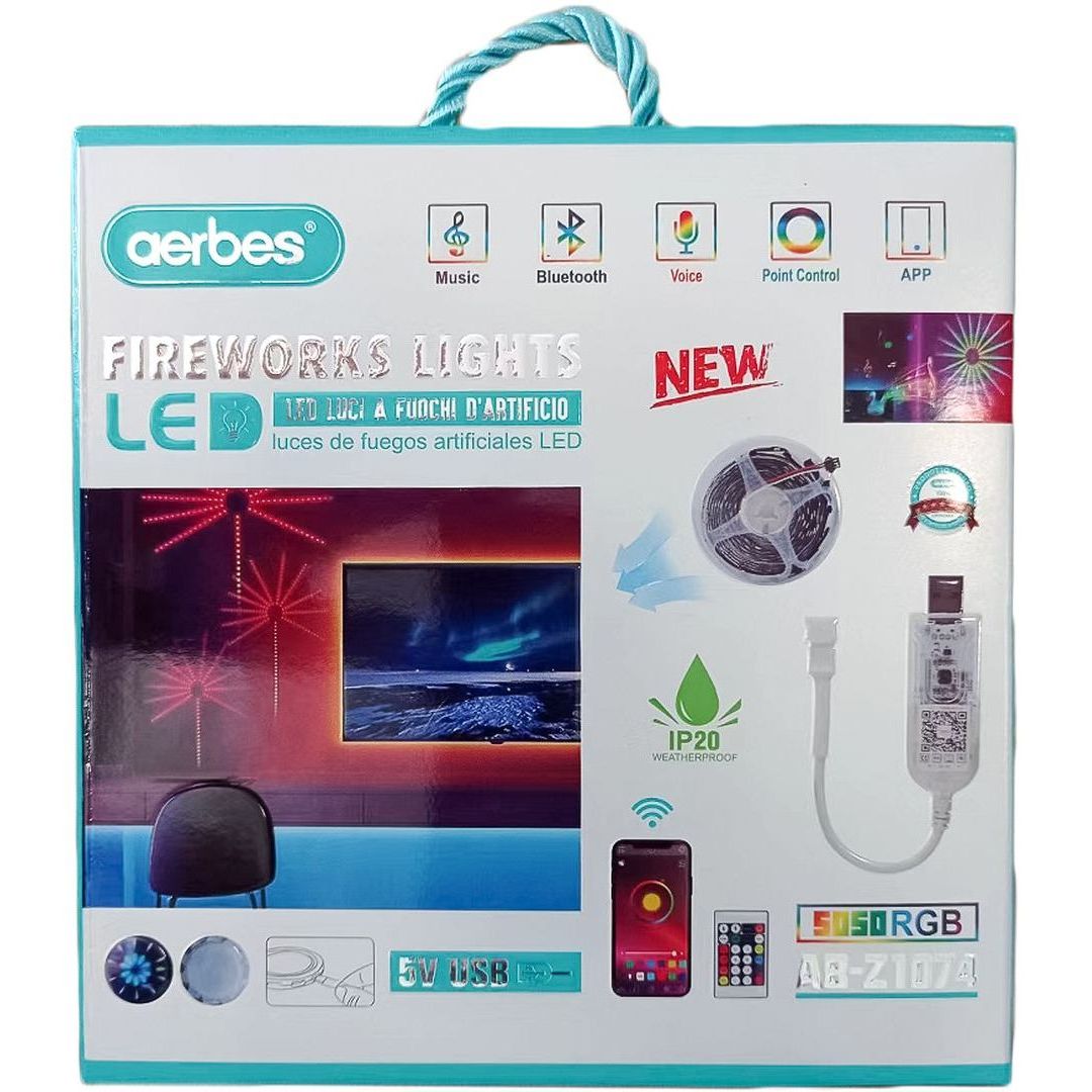 Aerbes Ταινία LED Τροφοδοσίας USB (5V) RGB με Τηλεχειριστήριο Τύπου SMD5050 AB-Z1074