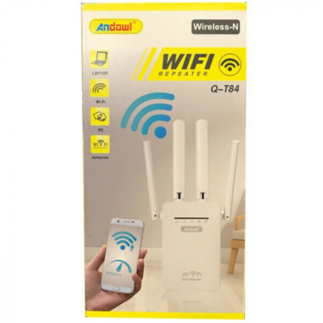 Andowl Q-T84 WiFi Extender Single Band (2.4GHz) 300Mbps