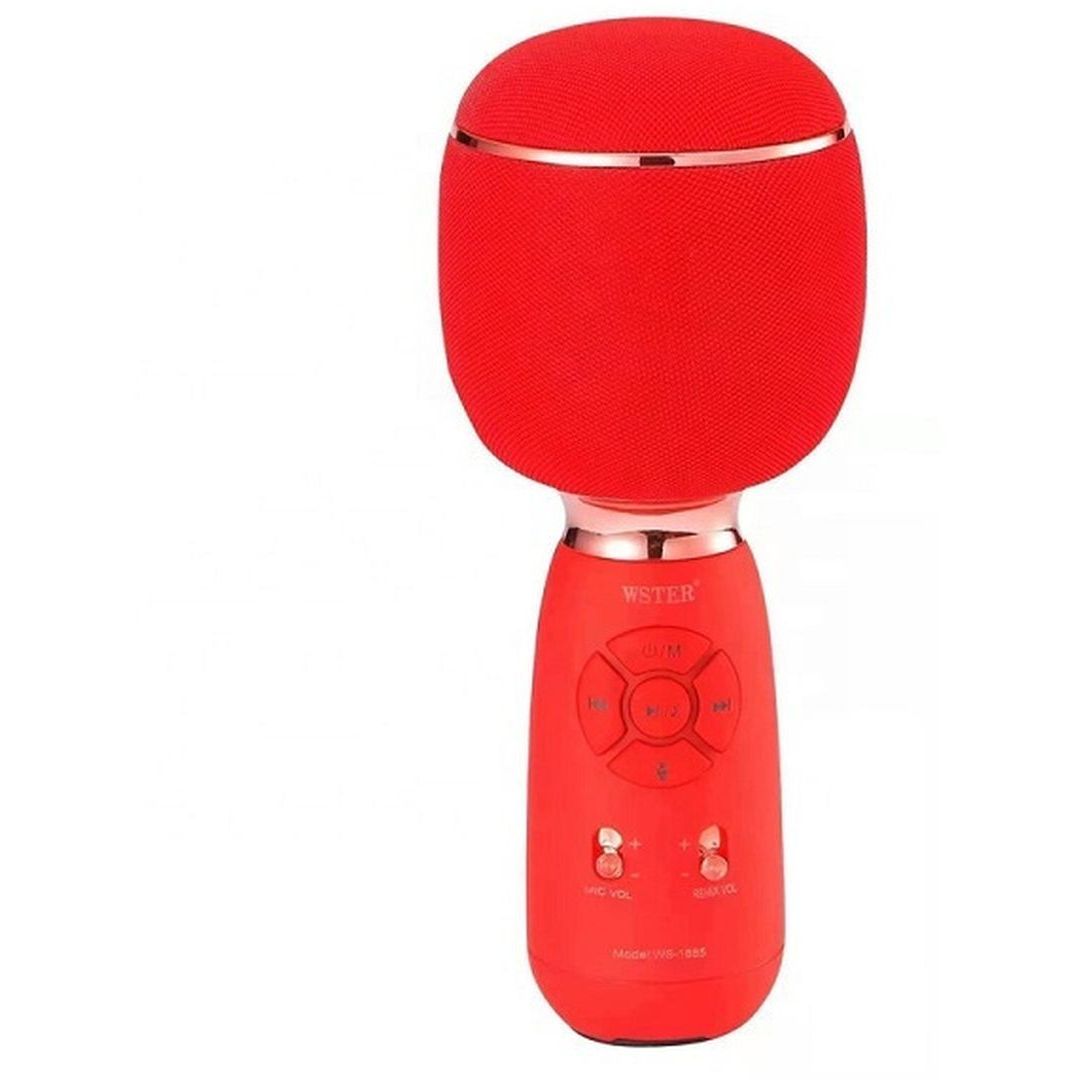Ασύρματο Μικρόφωνο Karaoke WS-1885 σε Κόκκινο Χρώμα