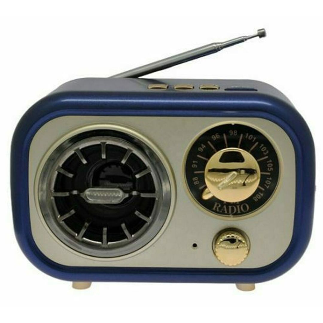 CMiK MK-143 Φορητό Ραδιόφωνο Επαναφορτιζόμενο με Bluetooth και USB Μπλε