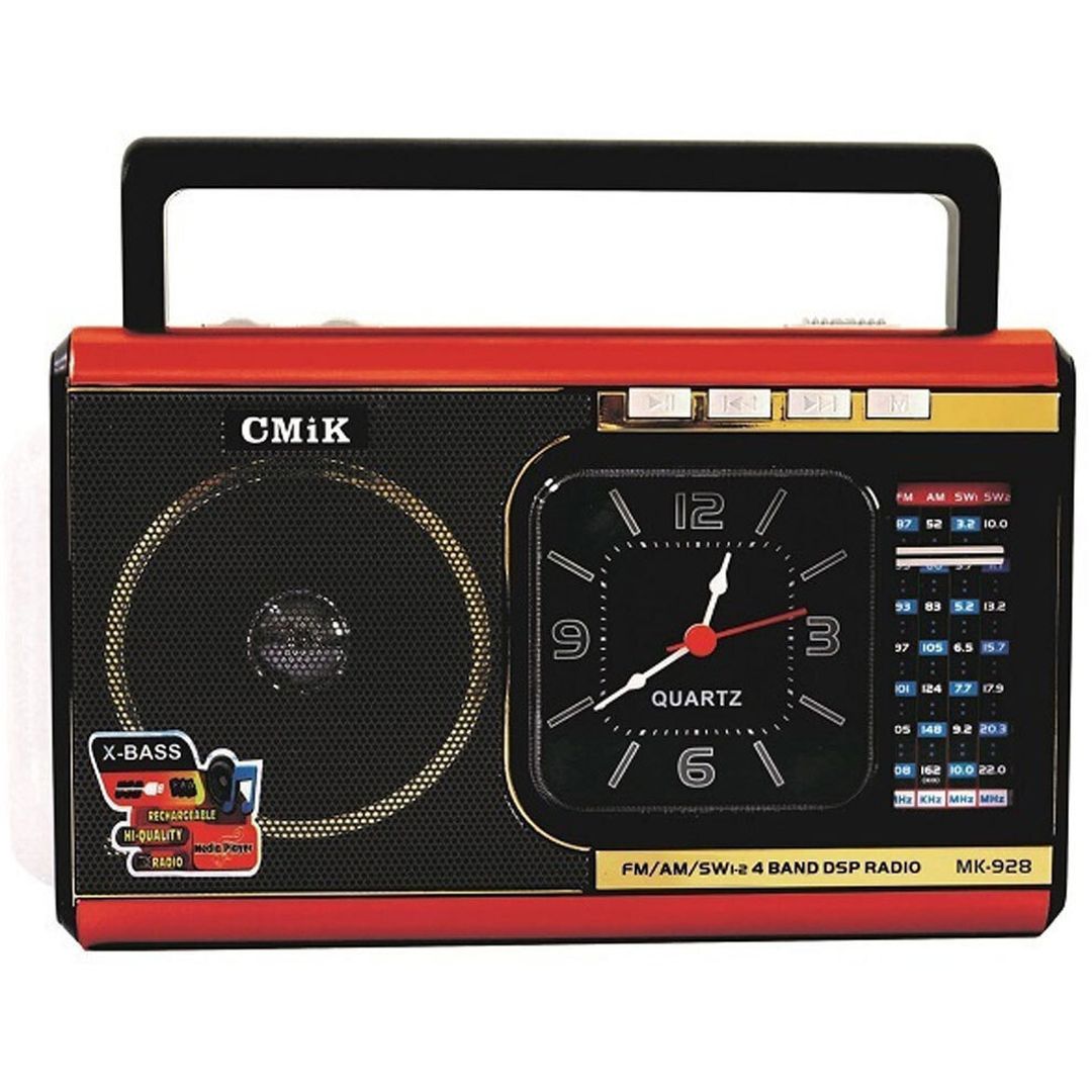 CMiK MK-928 Φορητό Ραδιόφωνο Επαναφορτιζόμενο με USB Κόκκινο