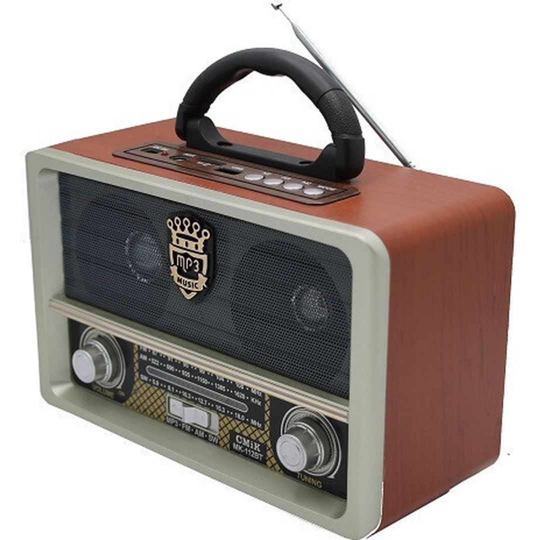 MK-112BT Vintage Επιτραπέζιο Ραδιόφωνο Επαναφορτιζόμενο με USB Brown