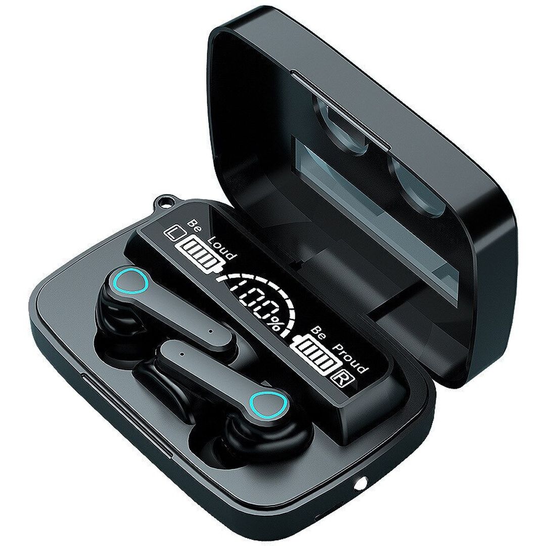 Valdus M19 In-ear Bluetooth Handsfree Ακουστικά με Αντοχή στον Ιδρώτα και Θήκη Φόρτισης Μαύρα