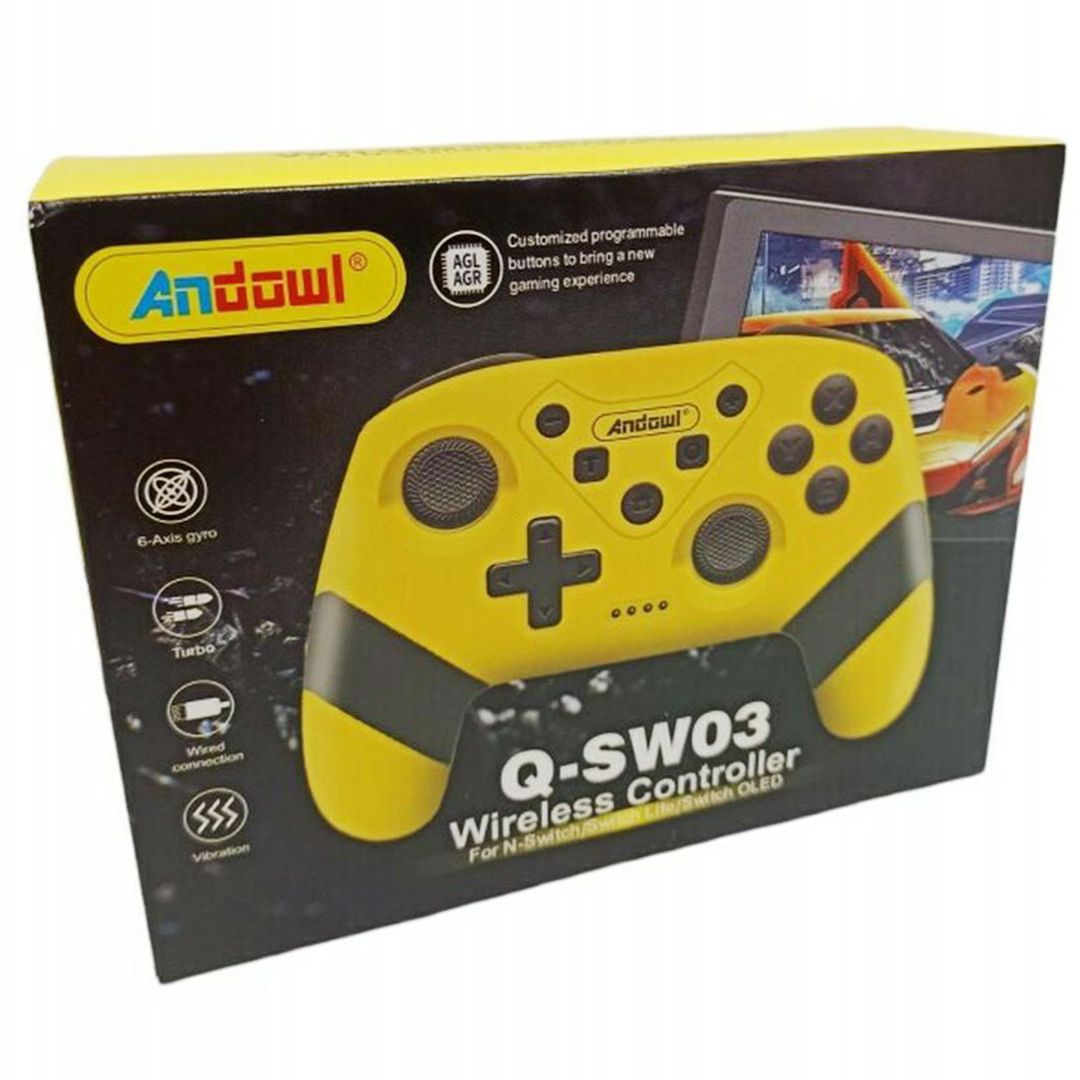 Andowl Q-SW03 Ασύρματο Gamepad για Switch Κίτρινο
