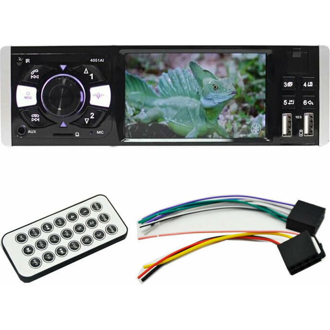 4051AI Ηχοσύστημα Αυτοκινήτου Universal 1DIN (Bluetooth/USB) με Οθόνη 4.1