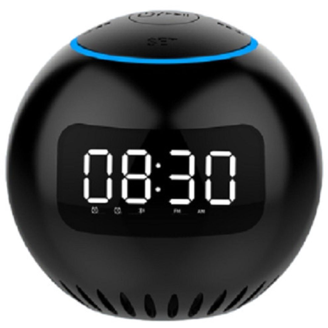 Ψηφιακό LED επιτραπέζιο ρολόι-ξυπνητήρι και ηχείο Α20 Μαύρο