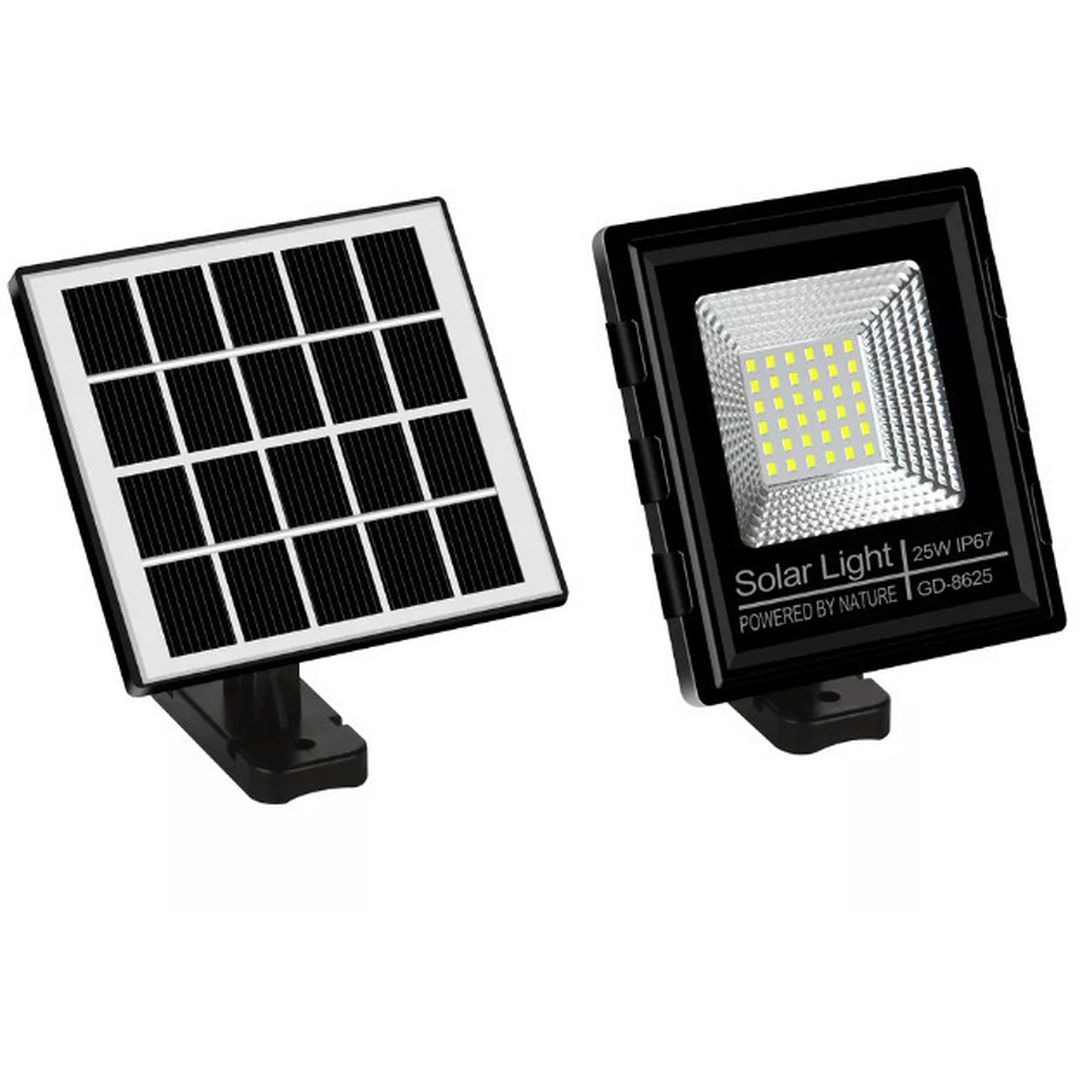 Ηλιακός Προβολέας LED 25W με Τηλεχειριστήριο GD-8625