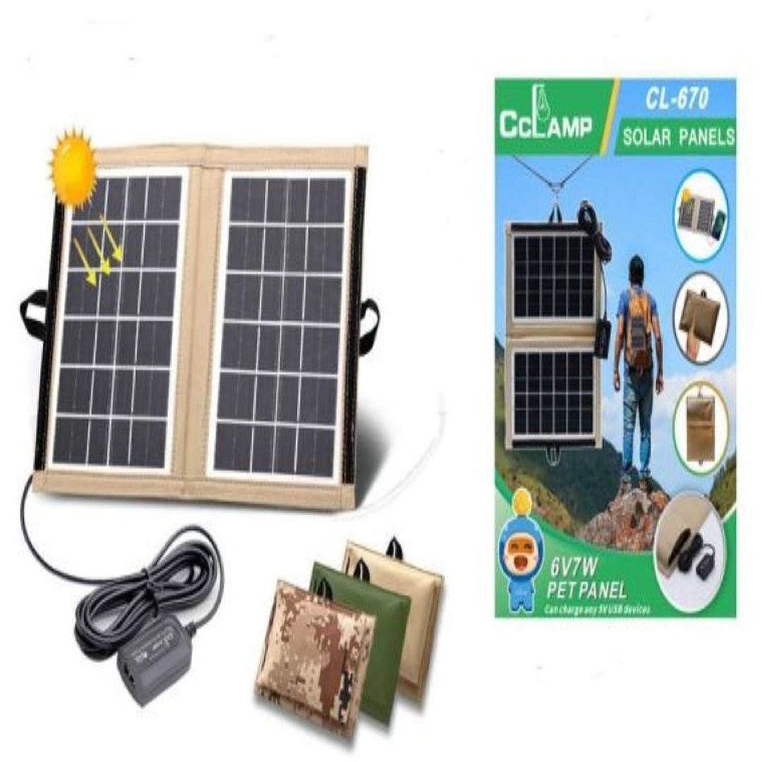 CL-670 Αναδιπλούμενος Ηλιακός Φορτιστής Φορητών Συσκευών 7.2W 6V με σύνδεση USB