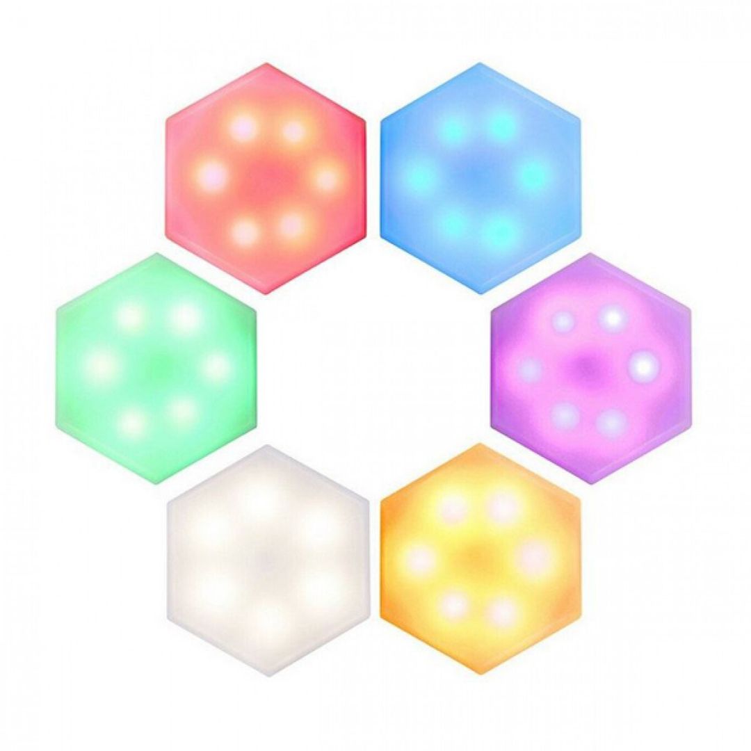 Hex On Διακοσμητικό Φωτιστικό με Φωτισμό RGB Hexagon LED Πολύχρωμο 624158