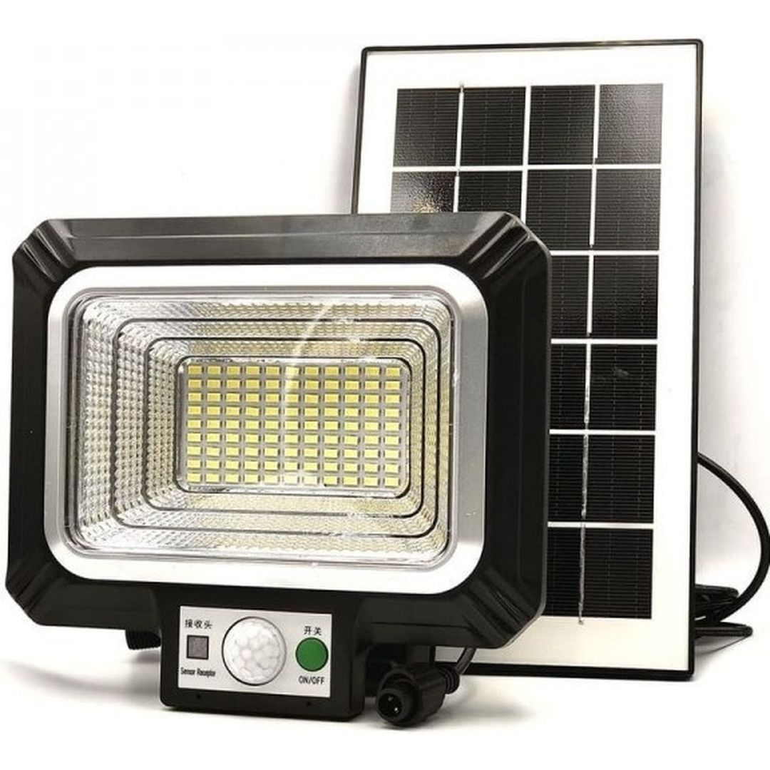 Στεγανός Ηλιακός Προβολέας LED 30W με Αισθητήρα Κίνησης και Τηλεχειριστήριο IP65 GD-830