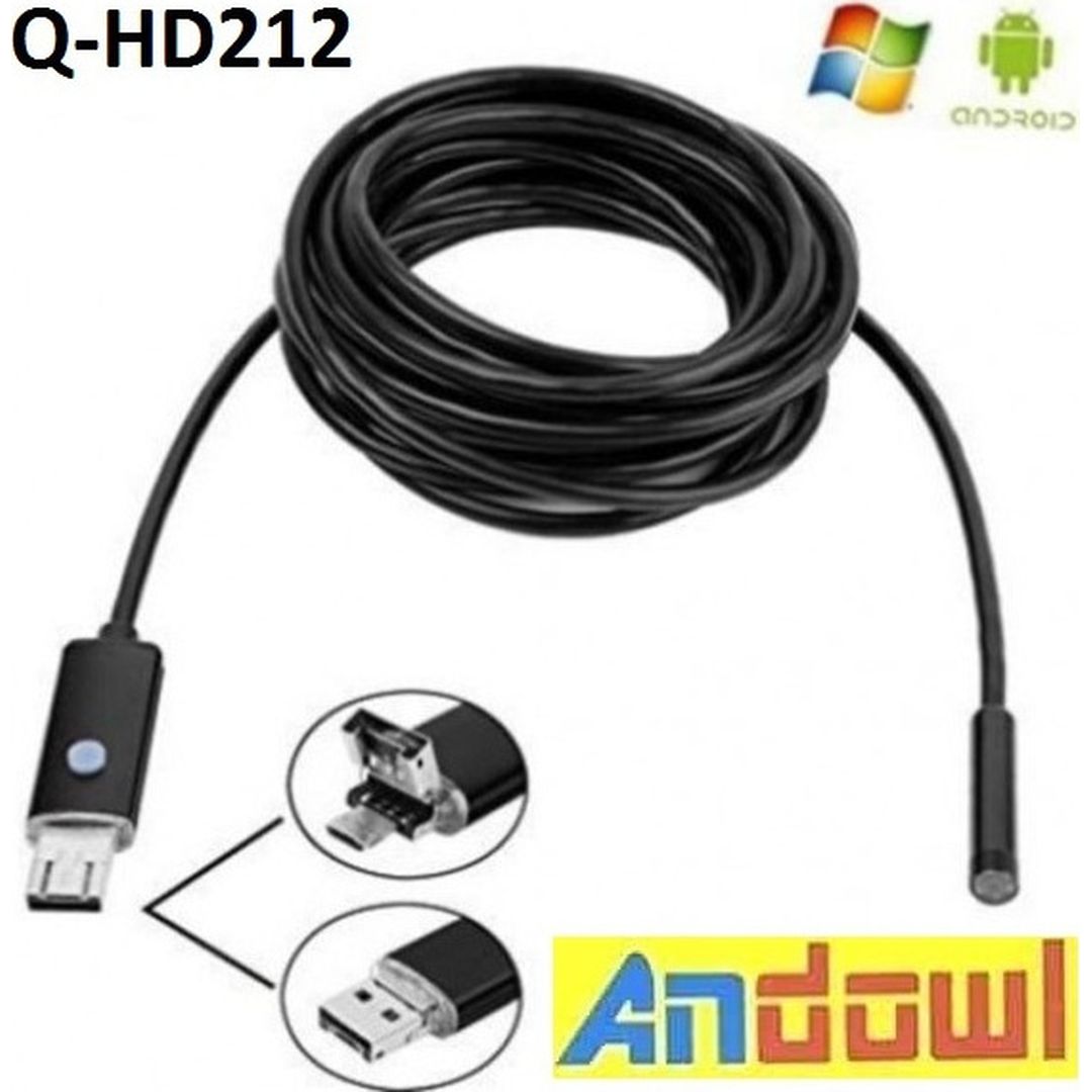 Andowl Q-HD212 Ενδοσκοπική Κάμερα για Κινητό με Ανάλυση 640x480 pixels και Καλώδιο 10m