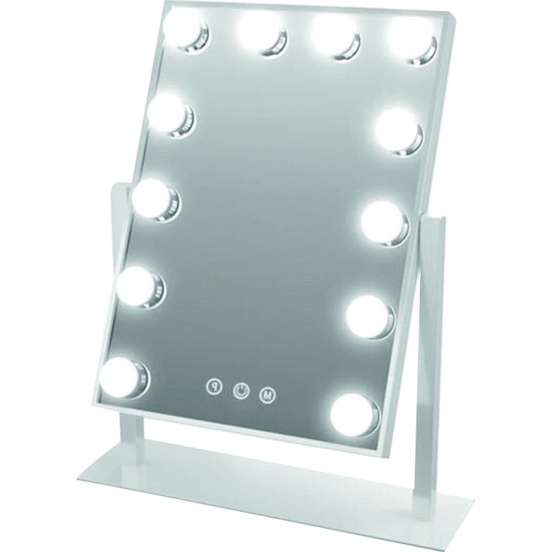 Καθρέπτης Μακιγιάζ Επιτραπέζιος με Φως 30x40cm Λευκός 108855